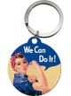 Nostalgic-Art Licensed Product Stainless Steel Keyring Round We Can Do It
