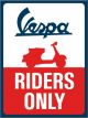 Nostalgic-Art Licensed Product Magnet Vespa Riders Only 6cm L x 8cm W