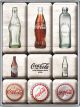 Nostalgic-Art Licensed Product Magnet Set Coke Bottle Timeline 7cm L x 9.3cm W