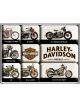 Nostalgic-Art Licensed Product Magnet Set Harley Model Chart 7cm L x 9.3cm W