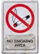 Nostalgic-Art Licensed Product Metal Card No Smoking Area 10 cm L x 14cm W