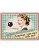 Nostalgic-Art Licensed Product Metal Card Cook With Wine 10 cm L x 14cm W