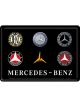 Nostalgic-Art Licensed Metal Card Mercedes-Benz Logo Evolution 10 x14cm W