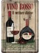 Nostalgic-Art Licensed Product Metal Card Vino Rosso 10 cm L x 14cm W