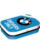 Nostalgic-Art Licensed Product Metal Mint Box BMW - Drivers Only Blue 4x6x2cm
