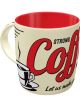Nostalgic-Art Licensed Product Retro Mug Strong Coffee Served Here Cream 330ml