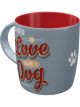 Nostalgic-Art Licensed Product Retro Look Mug Love Dog Blue 330ml