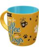 Nostalgic-Art Licensed Product Retro Look Mug Coffee and Dogs Yellow 330ml