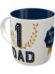 Nostalgic-Art Licensed Product Retro Look Mug Number 1 Dad White 330ml
