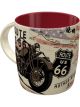 Nostalgic-Art Licensed Product Retro Look Mug Route 66 Bike Map Cream 330ml