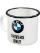 Nostalgic-Art Licensed Product Enamel Coated Mug BMW Drivers Only White 360ml