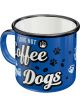 Nostalgic-Art Licensed Enamel Coated Mug Hot Coffee & Cool Dogs Blue 360ml