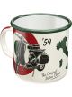 Nostalgic-Art Licensed Enamel Coated Mug Vespa The Italian Classic Red 360ml