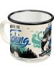 Nostalgic-Art Licensed Enamel Coated Mug I'd Rather Be Fishing White 360ml