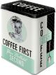 Nostalgic-Art Licensed Product Tin Box Large Coffee First White 10x14x20cm 3L