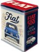 Nostalgic-Art Licensed Product Tin Box Large Fiat 500 White 10 x 14 x 20cm 3L