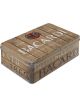Nostalgic-Art Licensed Flat Tin Bacardi Wood Barrel Light Brown 16x7cm 2.5L