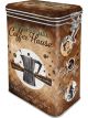 Nostalgic-Art Licensed Clip Top Tin Coffee House Brown 7.5x11x17.5cm 1.3L