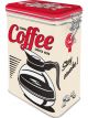 Nostalgic-Art Licensed Clip Top Tin Strong Coffee Served Here White 17.5cm 1.3L