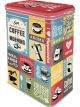 Nostalgic-Art Licensed Clip Top Tin Coffee Collage Multi 7.5x11x17.5cm 1.3L