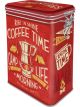 Nostalgic-Art Licensed Clip Top Tin Coffee Time Camp Life Red 7.5x11x17.5cm 1.3L