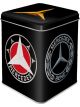 Nostalgic-Art Licensed Tea Tin Mercedes-Benz Logo Evolution Black 7.5x9.5cm 100g