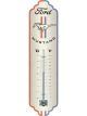 Nostalgic-Art Licensed Thermometer Ford Mustang Horse & Stripes Logo White