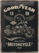 Nostalgic-Art Licensed Product Large Metal Sign Goodyear Motorcycle 30x40cm L