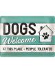Nostalgic-Art Licensed Product Large Metal Sign Dogs Welcome 30cm W x 40cm L