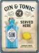 Nostalgic-Art Licensed Product Large Metal Sign Gin & Tonic Served Here 30x40cm