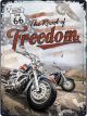 Nostalgic-Art Licensed Product Large Metal Sign Route 66 Freedom 30x40cm L