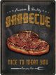 Nostalgic-Art Licensed Product Large Metal Sign BBQ Nice to Meat You 30x40cm L