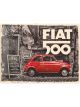 Nostalgic-Art Licensed Product Large Metal Sign Fiat 500 Red Car 30x40cm L