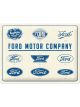 Nostalgic-Art Licensed Product Large Metal Sign Ford Logo Evolution 30x40cm L