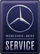 Nostalgic-Art Licensed Product Large Metal Sign Mercedes Service Blue 30x40cm L