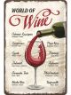 Nostalgic-Art Licensed Product Medium Metal Sign World of Wine 20x30cm L White