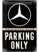 Nostalgic-Art Licensed Medium Metal Sign Mercedes-Benz Parking Only 20cm x30cm