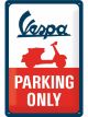 Nostalgic-Art Licensed Product Medium Metal Sign Vespa Parking Only 20x30cm Red