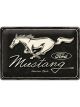 Nostalgic-Art Licensed Medium Metal Sign Ford Mustang Horse Logo 20x30cm Black