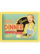 Nostalgic-Art Licensed Product Small Metal Sign Here is your dinner 15x20cm L