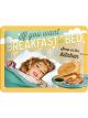 Nostalgic-Art Licensed Product Small Metal Sign Breakfast in Bed 15x20cm L