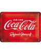 Nostalgic-Art Licensed Small Metal Sign Coca-Cola 1960 Red/White Logo 15x20cm