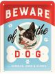 Nostalgic-Art Licensed Small Metal Sign Beware of the Dog...Kisses 15cmx20cm