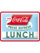 Nostalgic-Art Licensed Product Small Metal Sign Coca-Cola Lunch 15cm W x 20cm L