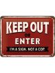 Nostalgic-Art Licensed Product Small Metal Sign Keep Out or Enter 15x20cm L