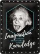 Nostalgic-Art Licensed Small Metal Sign Einstein Imagination & Knowledge 15x20cm