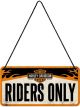 Nostalgic-Art Licensed Hanging Metal Sign Harley-Davidson Riders Only 20x10cm