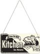 Nostalgic-Art Licensed Product Hanging Metal Sign Kitchen 20cm W x 10cm L White