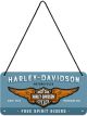 Nostalgic-Art Licensed Hanging Metal Sign Harley-Davidson Logo Blue 20x10cm Blue