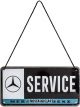 Nostalgic-Art Licensed Hanging Metal Sign Mercedes-Benz Service 20x10cm Black
